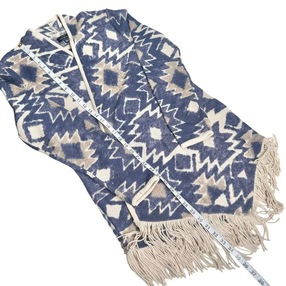Lucky Brand | Women | Southwestern Aztec Fringe Open Drape Cardigan | Medium